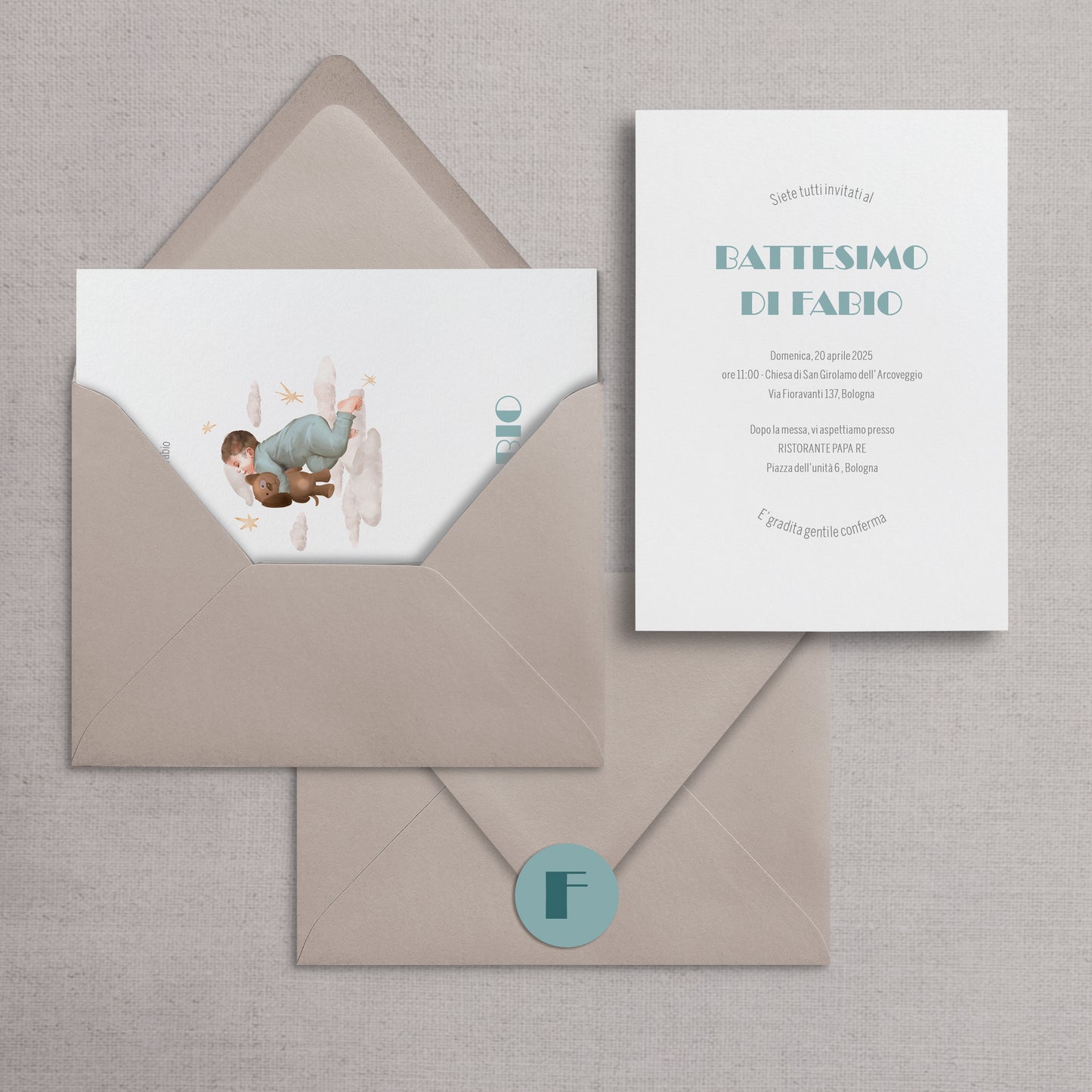 BLUE DREAM - Invito Battesimo