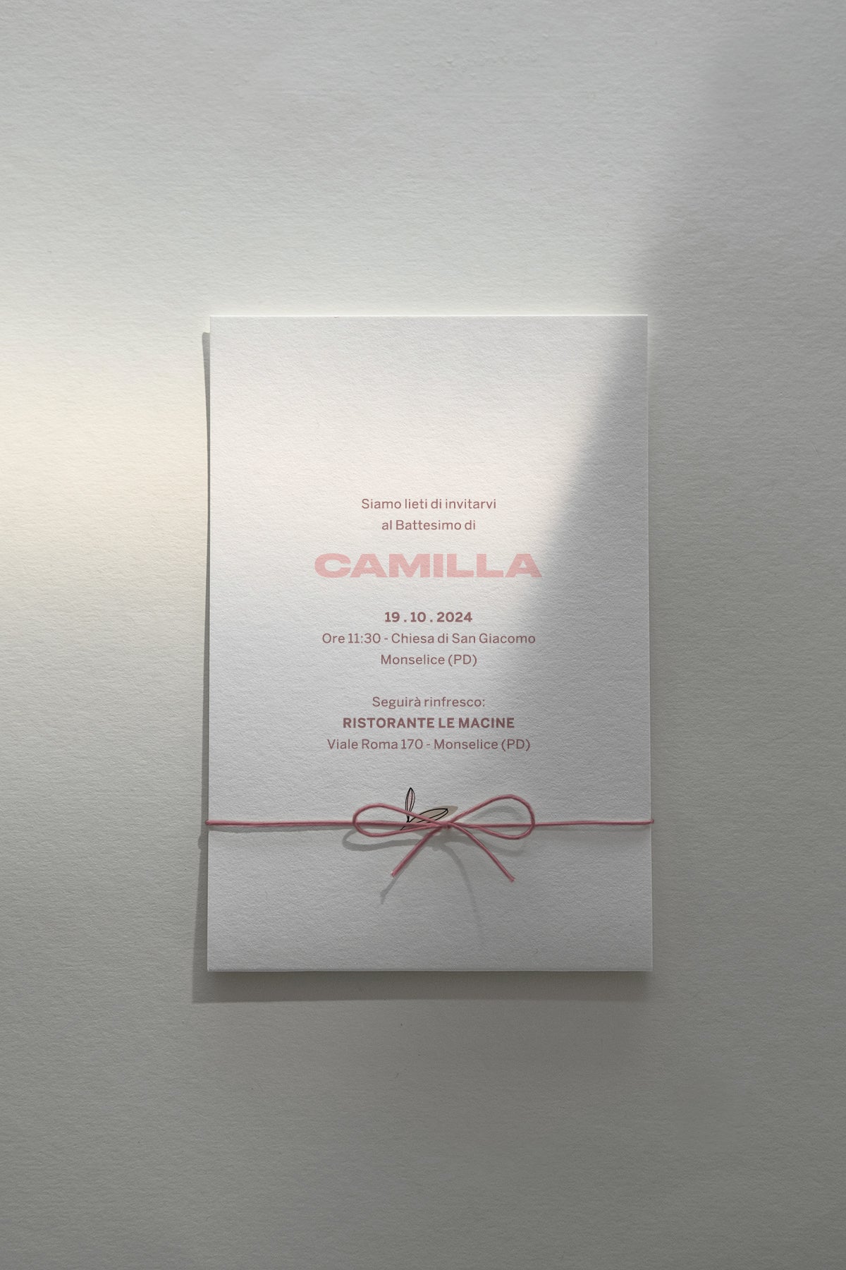 CAMILLA - Invito Battesimo