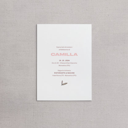 CAMILLA - Invito Battesimo